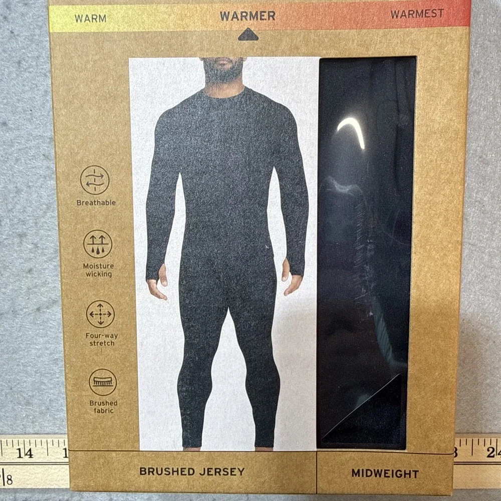 2-Piece Set Eddie Bauer Heavyweight Base Layer Crew Pant  Mens‎ Med